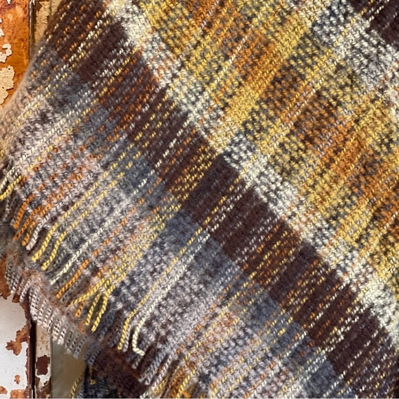 MARC NNEW YORK elegant shades of brown & gold fringe cape/poncho One Size - Picture 11 of 15